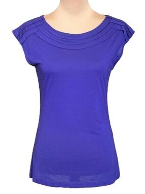 St. Emile Sleeveless Cashmere Blend Top Sz 6 Purple Preppy Minimalist Layering